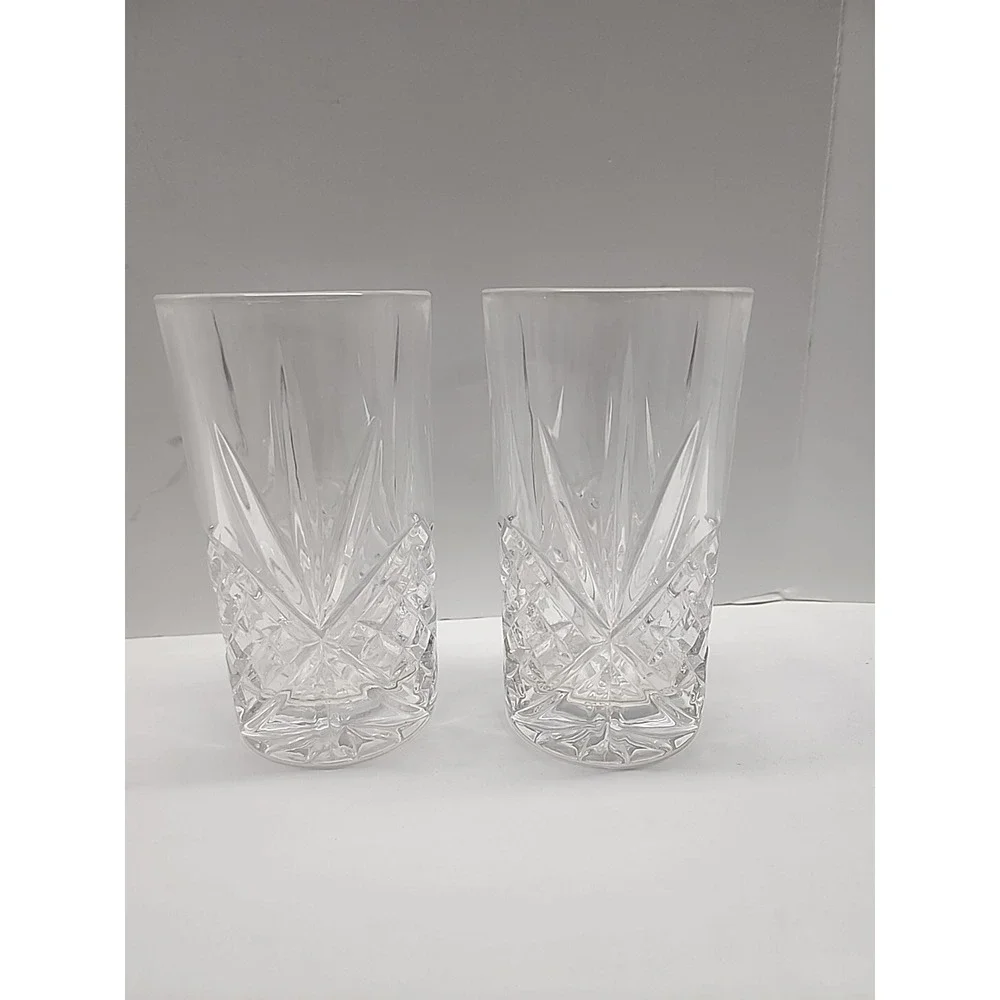2 Fine Lead Crystal Ice Tea Tumbler 5.5